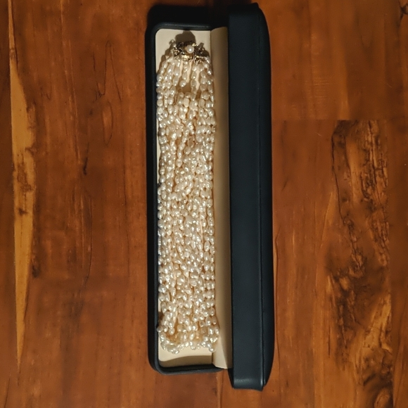 5-Strand Rice Pearl Necklace - Picture 2 of 4